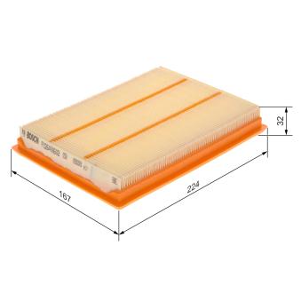 Filtre à air BOSCH F 026 400 602 pour NISSAN X-TRAIL 2.5 - 161cv