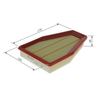 Filtre à air BOSCH F 026 400 755 pour PORSCHE 911 3.4 Carrera - 350cv