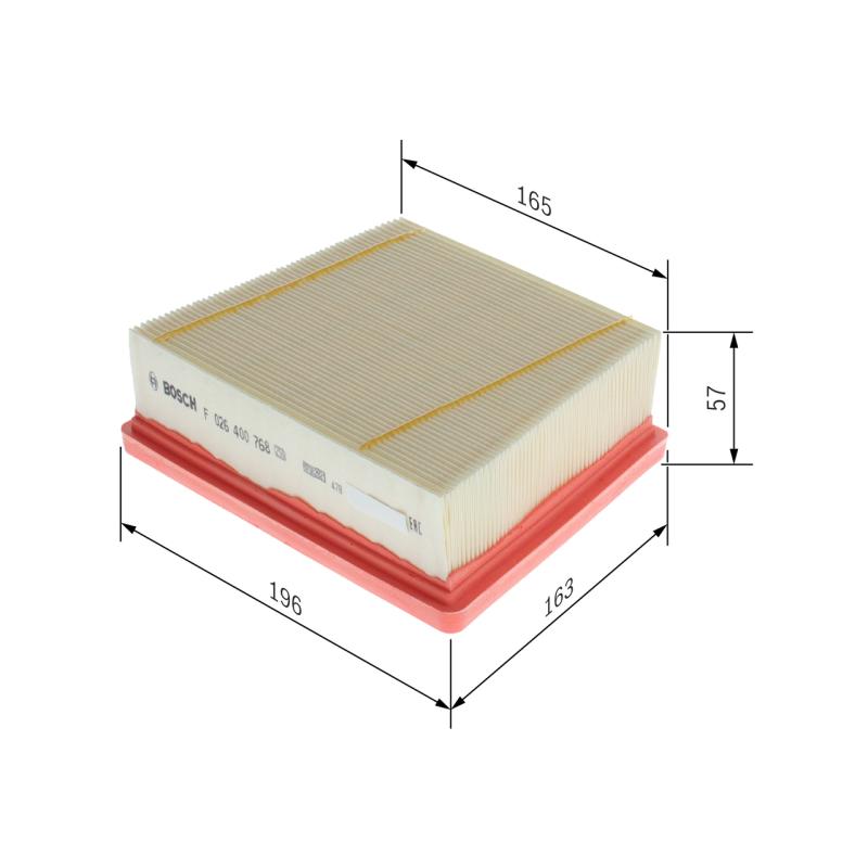 Filtre à air BOSCH F 026 400 768 - Visuel 1