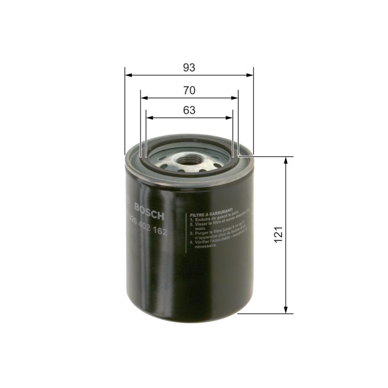 Filtre à carburant BOSCH F 026 402 162 - Visuel 1