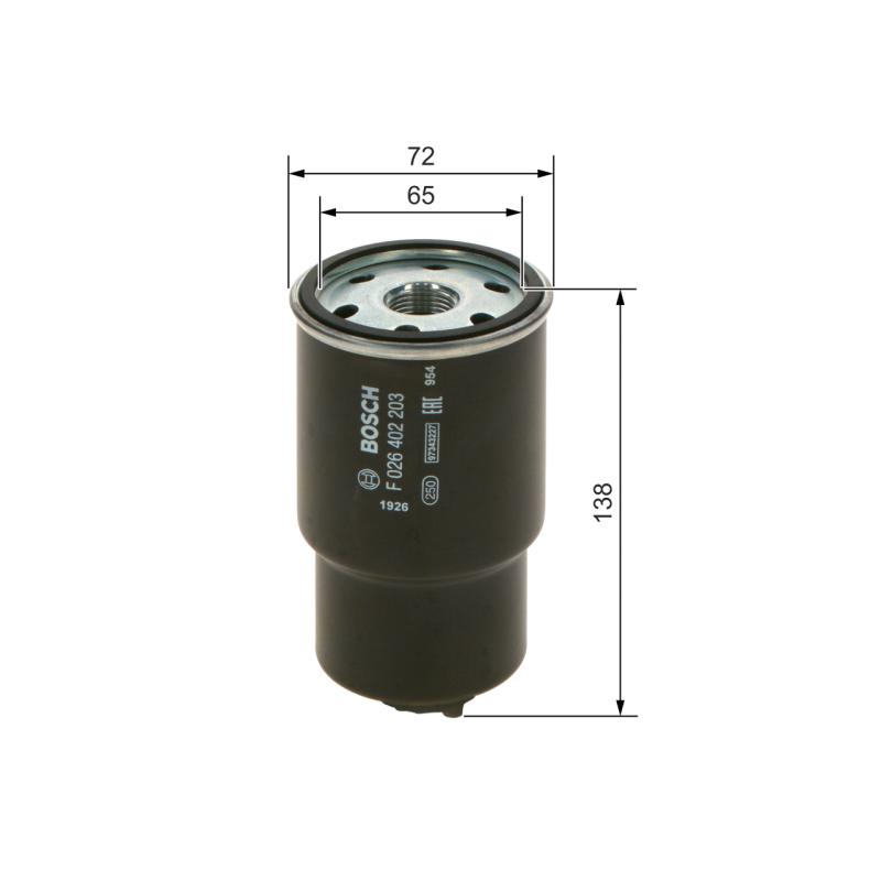Filtre à carburant BOSCH F 026 402 203 - Visuel 1
