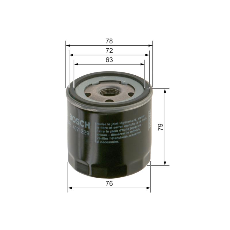 Filtre à huile BOSCH F 026 407 229 - Visuel 1