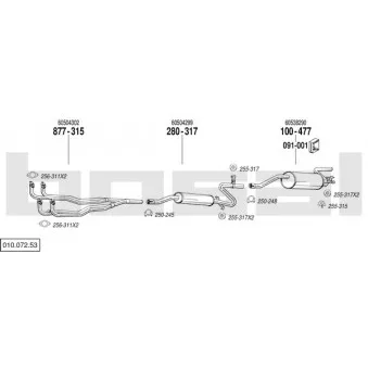 BOSAL 010.072.53 - Echappement