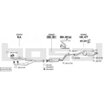 Echappement BOSAL 010.072.55