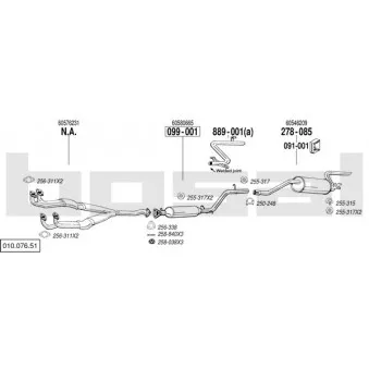 Echappement BOSAL 010.076.51