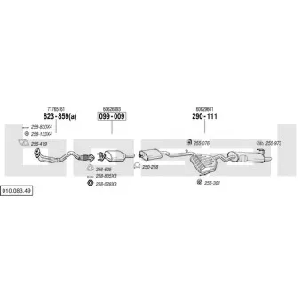 Echappement BOSAL 010.083.49