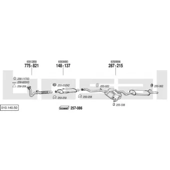 Echappement BOSAL 010.140.50