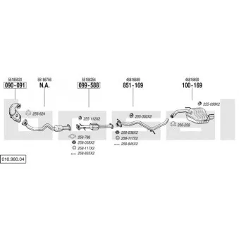 Echappement BOSAL 010.980.04