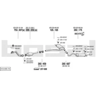 BOSAL 012.000.10 - Echappement