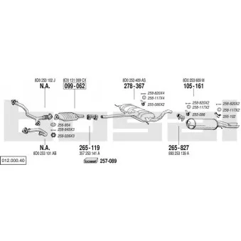 BOSAL 012.000.40 - Echappement