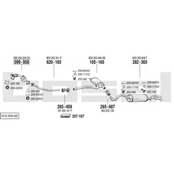 Echappement BOSAL 012.000.60