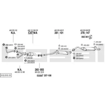 BOSAL 012.010.10 - Echappement