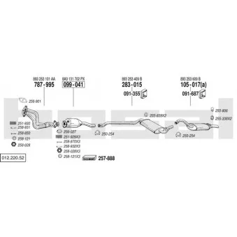 Echappement BOSAL 012.220.52