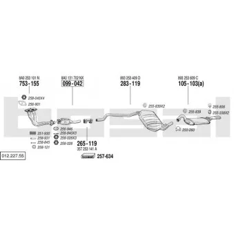 Echappement BOSAL 012.227.55