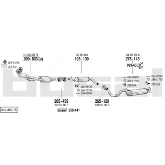 BOSAL 012.353.75 - Echappement