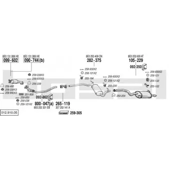 Echappement BOSAL 012.910.05