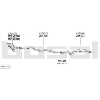 BOSAL 020.012.70 - Echappement