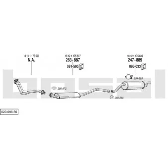 Echappement BOSAL 020.096.50