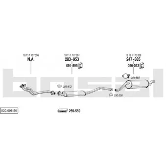 BOSAL 020.098.50 - Echappement