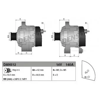 Alternateur DENSO OEM 46774428