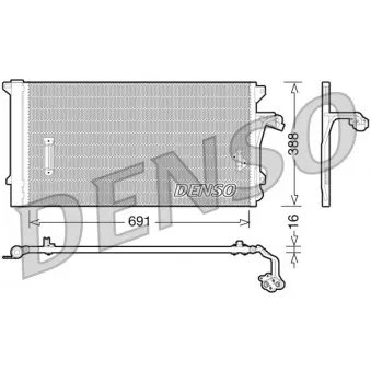 Condenseur, climatisation DENSO DCN02003 pour AUDI A6 S6 quattro - 340cv