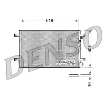 Condenseur, climatisation DENSO DCN02006 pour AUDI A4 2.0 - 130cv