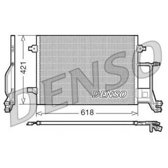 Condenseur, climatisation DENSO DCN02013 pour AUDI A6 2.4 quattro - 170cv