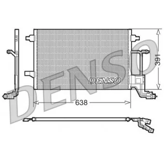 Condenseur, climatisation DENSO DCN02014 pour AUDI A6 1.9 TDI - 110cv