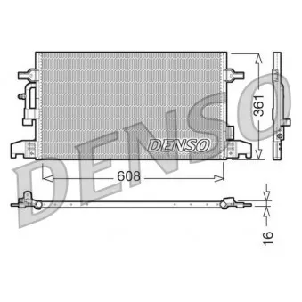Condenseur, climatisation DENSO DCN02016 pour AUDI A6 RS6 - 450cv