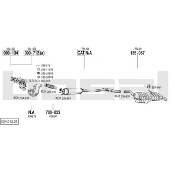 Echappement BOSAL 024.012.25