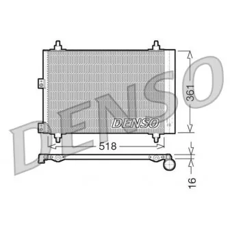 Condenseur, climatisation DENSO DCN07006 pour CITROEN BERLINGO 1.6 HDI 90 - 90cv