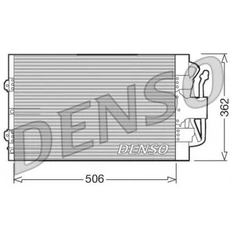 Condenseur, climatisation DENSO DCN10004 pour FORD FIESTA 1.4 16V - 80cv