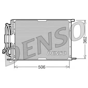 Condenseur, climatisation DENSO DCN10005 pour FORD FIESTA TD 1.8 - 75cv