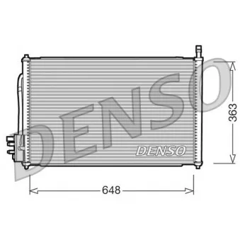 Condenseur, climatisation DENSO DCN10006 pour FORD FOCUS 1.8 TDCi - 115cv