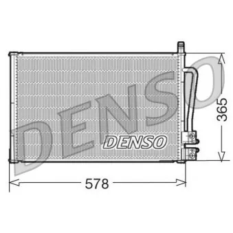 Condenseur, climatisation DENSO DCN10008 pour FORD FIESTA 1.25 16V - 75cv