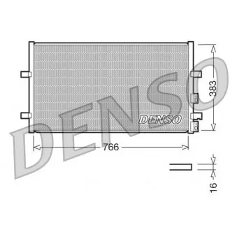 Condenseur, climatisation DENSO DCN10009 pour FORD TRANSIT 2.4 TDCi - 100cv