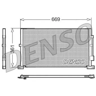 Condenseur, climatisation DENSO DCN10012 pour FORD MONDEO 2.0 16V DI / TDDi / TDCi - 90cv