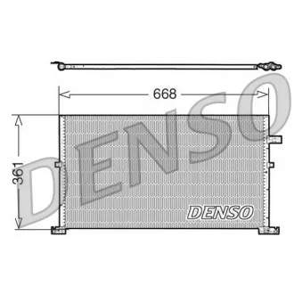 Condenseur, climatisation DENSO DCN10013 pour FORD MONDEO ST220 - 226cv