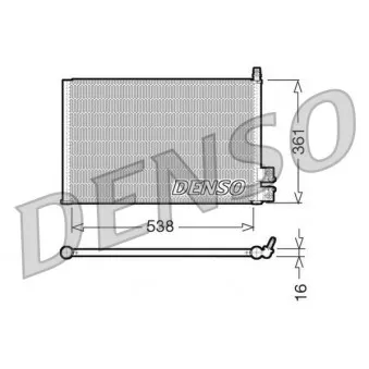 Condenseur, climatisation DENSO DCN10021 pour FORD FIESTA 1.25 16V - 75cv