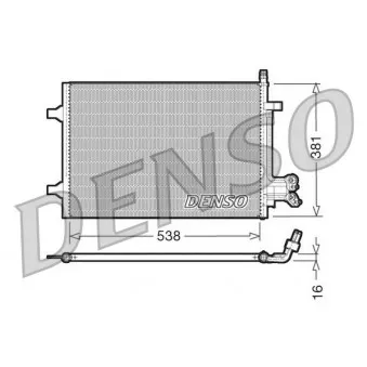 Condenseur, climatisation DENSO DCN10022 pour FORD FIESTA 1.6 TDCi - 90cv
