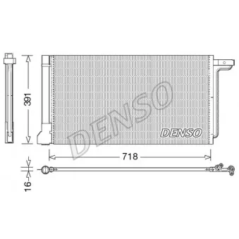 Condenseur, climatisation DENSO DCN10028 pour FORD FOCUS 2.0 TDCi - 140cv