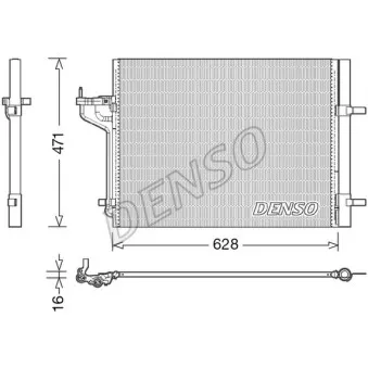 Condenseur, climatisation DENSO DCN10029 pour FORD FOCUS 2.0 TDCi - 115cv