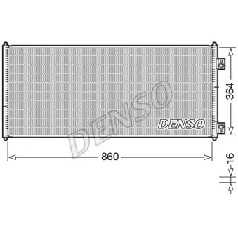 Condenseur, climatisation DENSO DCN10032 pour FORD TRANSIT 2.3 16V - 146cv
