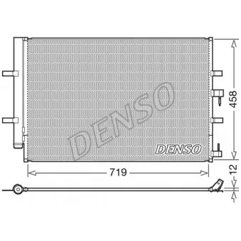 Condenseur, climatisation DENSO DCN10036 pour FORD TRANSIT 2.0 TDCi - 170cv
