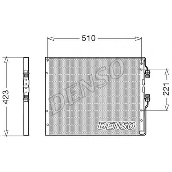 Condenseur, climatisation DENSO DCN12101 pour IVECO EUROCARGO 75 E 18 K tector - 181cv
