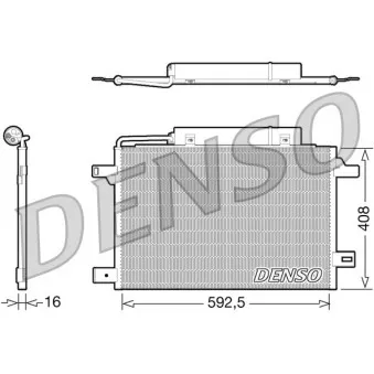 Condenseur, climatisation DENSO DCN17003 pour MERCEDES-BENZ CLASSE A A 200 TURBO - 193cv