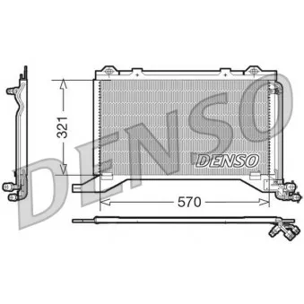 Condenseur, climatisation DENSO DCN17019 pour MERCEDES-BENZ CLASSE E E 290 T Turbo-D - 129cv