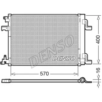Condenseur, climatisation DENSO DCN20001 pour OPEL ASTRA 1.7 CDTI - 110cv