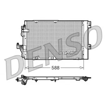 Condenseur, climatisation DENSO DCN20011 pour OPEL ASTRA 1.6 EcoTec - 103cv