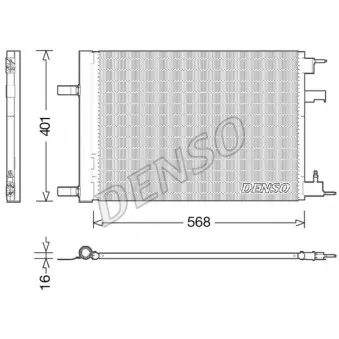 Condenseur, climatisation DENSO DCN20014 pour OPEL ASTRA 1.4 LPG - 140cv